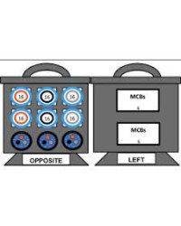 63A 3 Phase Distro - Outputs : 1 x 32/3, 6 x 16a, 3 x Socapex
