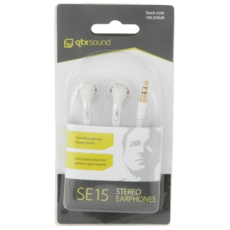 AV Link SE15 Stereo Earphones, White
