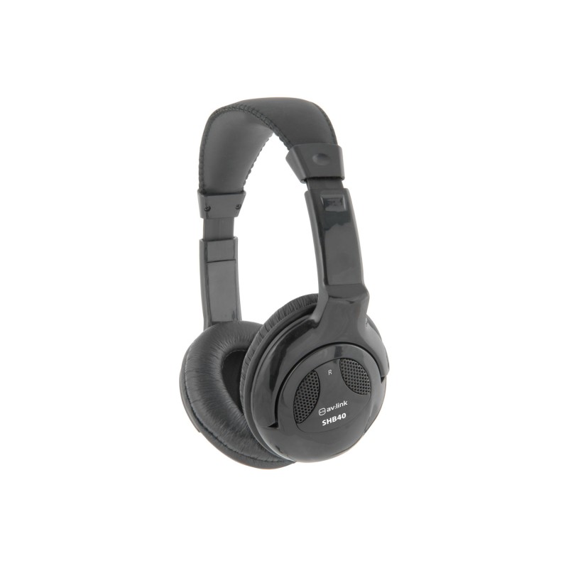 AV Link SHB40 Black Stereo Hi-Fi Headphones