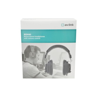AV Link MSH40, Mono/stereo headphones with volume control