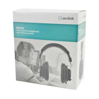 AV Link MSH40, Mono/stereo headphones with volume control