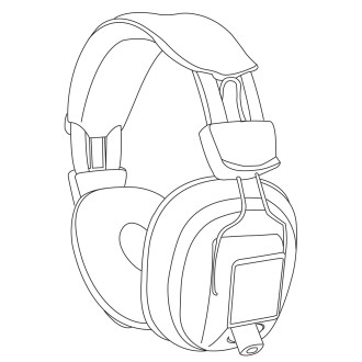 AV Link MSH40, Mono/stereo headphones with volume control