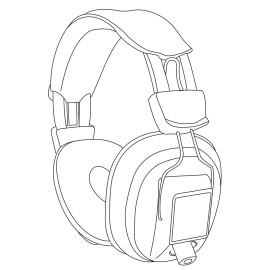 AV Link MSH40, Mono/stereo headphones with volume control