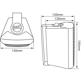 Adastra BC4-W BC Series Stereo Background Speakers
