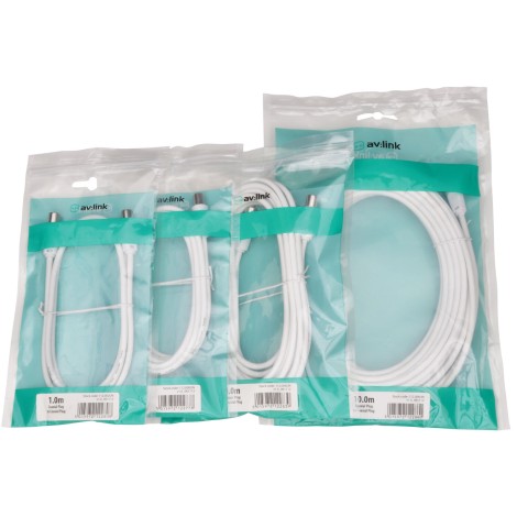 AV Link Coaxial Plug to Plug Leads