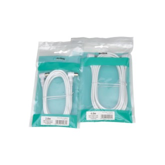 AV Link Coaxial Right Angle Plug to Plug Leads