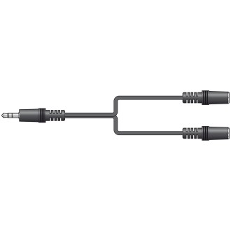 AV Link 3.5mm Stereo Plug to 2 x 3.5mm Stereo Sockets Splitter