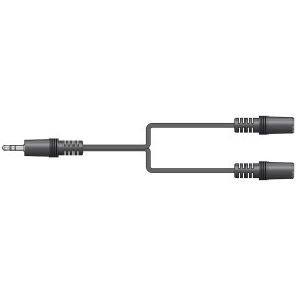 AV Link 3.5mm Stereo Plug to 2 x 3.5mm Stereo Sockets Splitter