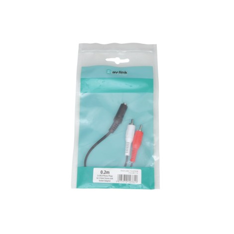 AV Link 2 x RCA Plugs to 3.5mm Stereo Socket Leads
