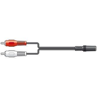 AV Link 2 x RCA Plugs to 3.5mm Stereo Socket Leads
