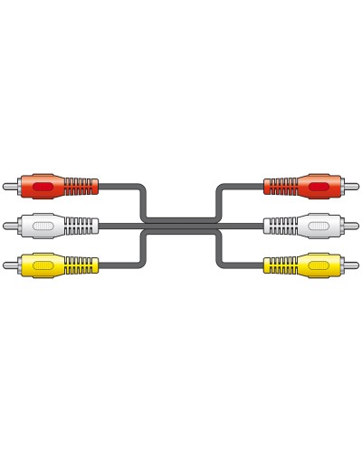 AV Link Three RCA Plugs to Three RCA Plugs Leads