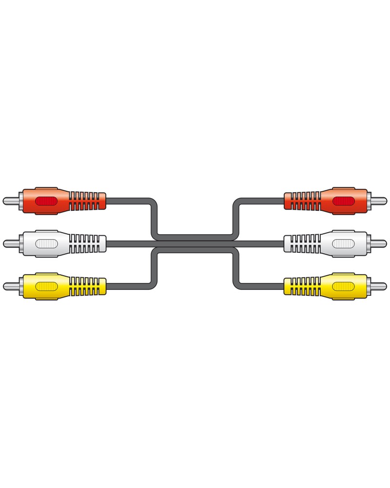 AV Link Three RCA Plugs to Three RCA Plugs Leads