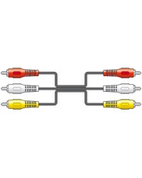 AV Link Three RCA Plugs to Three RCA Plugs Leads