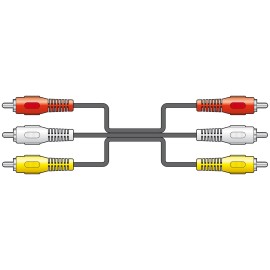 AV Link Three RCA Plugs to Three RCA Plugs Leads