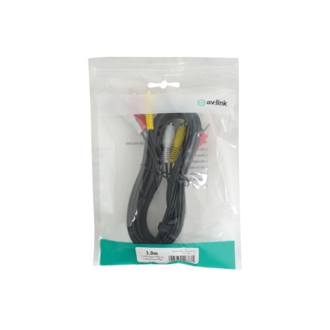AV Link Three RCA Plugs to Three RCA Plugs Leads