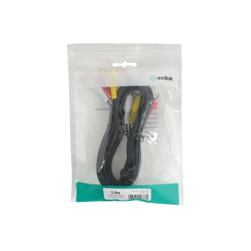 AV Link Three RCA Plugs to Three RCA Plugs Leads