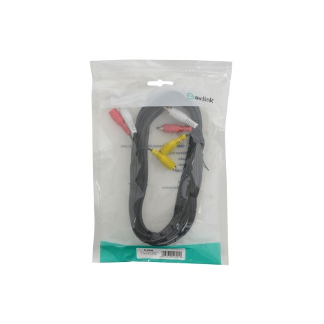 AV Link Three RCA Plugs to Three RCA Plugs Leads