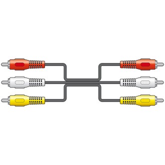 AV Link Three RCA Plugs to Three RCA Plugs Leads