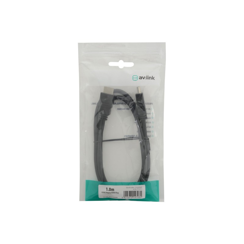 AV Link HDMI High Speed with Ethernet Plug to Plug Leads