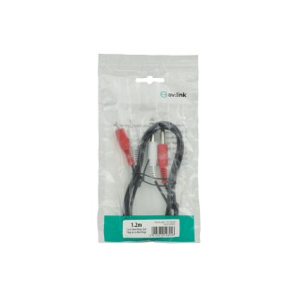 AV Link 2 x RCA Plugs to 2 x 6.3mm Mono Plugs Leads