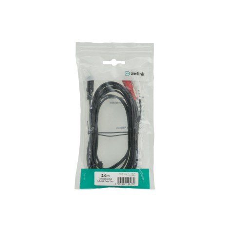AV Link 3.5mm Stereo Plug to 2 x RCA Plugs Leads