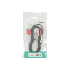 AV Link 2 x RCA Plugs to 2 x Stackable RCA Plugs Lead