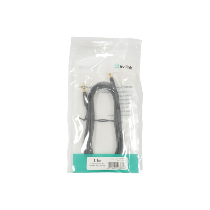 AV Link Precision 3.5mm Stereo Plug to 3.5mm Stereo Plug Leads