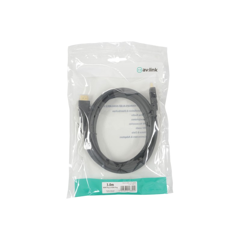 AV Link High Quality 4K Ready HDMI Leads - Plug to Plug