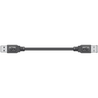 AV Link USB 2.0 Type A Plug to Type A Socket Leads