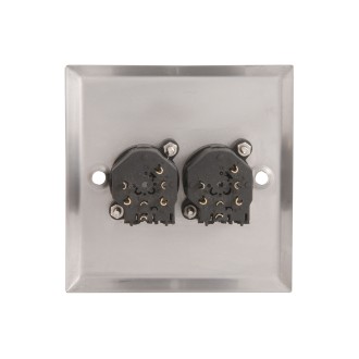 AV Link Steel AV Wallplate with 2 x XLR/Jack Combo Connectors