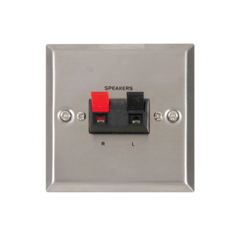 AV Link Steel Speaker Wallplate