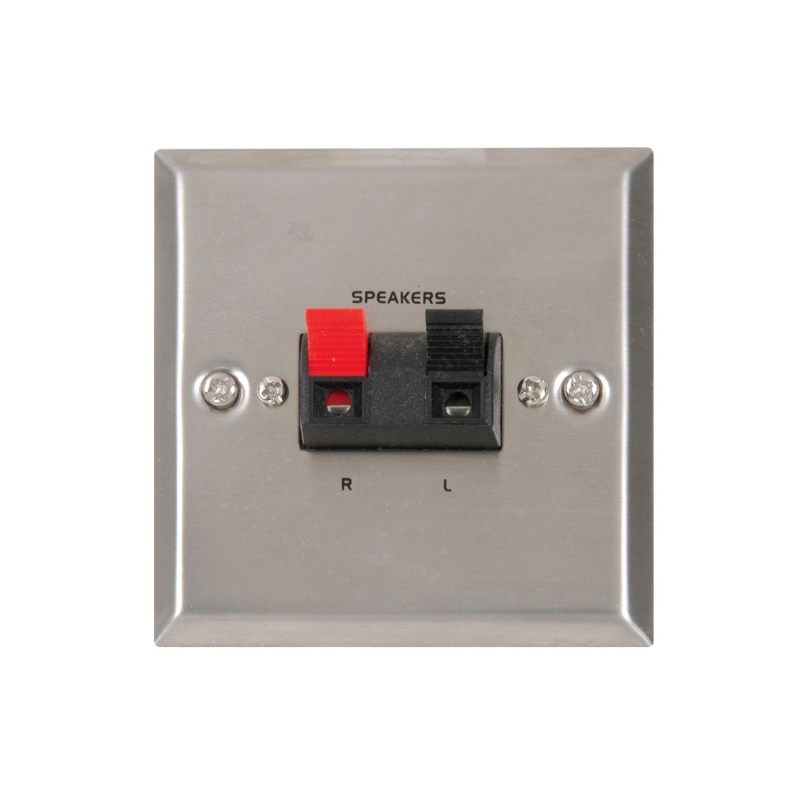 AV Link Steel Speaker Wallplate