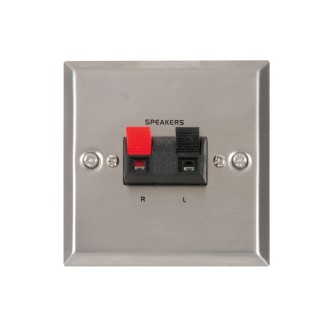 AV Link Steel Speaker Wallplate