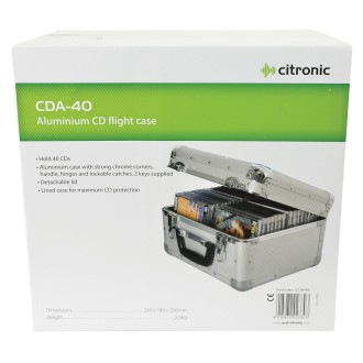 Citronic CDA:40 Aluminium CD Flight Cases