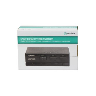 AV Link AD-AUD31 3 Way Cd/Aux Stereo Switch
