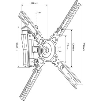 AV Link HQS201 Compact Adjustable TV/Monitor Wall Mount Bracket