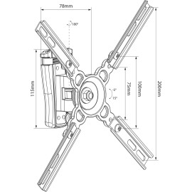 AV Link HQS201 Compact Adjustable TV/Monitor Wall Mount Bracket