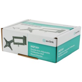 AV Link HQT201 Double Arm Adjustable TV/Monitor Wall Mount