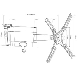 AV Link HQT201 Double Arm Adjustable TV/Monitor Wall Mount