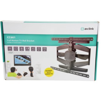 AV Link CC601 Full Motion TV Wall Bracket for Curved Or Flat