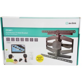 AV Link CC601 Full Motion TV Wall Bracket for Curved Or Flat
