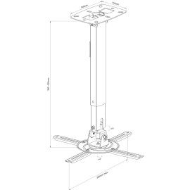 AV Link PJM620 Adjustable Ceiling Projector Bracket