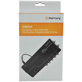 Mercury AMD04 4G Ready VHF/UHF Distribution Amplifiers with DC Pass