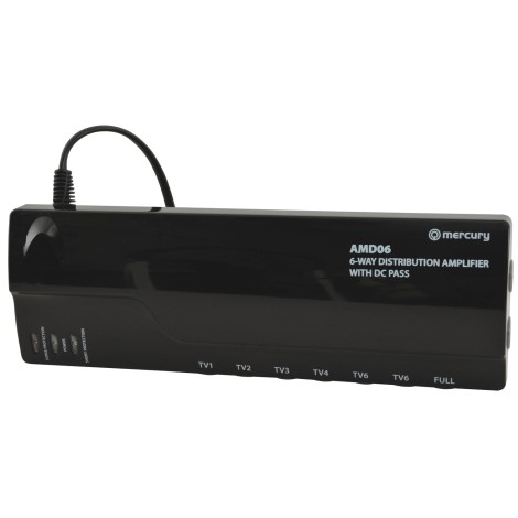 Mercury AMD06 4G Ready VHF/UHF Distribution Amplifiers with DC