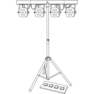 QTX PB-7 High Power Foldable LED Par Bar