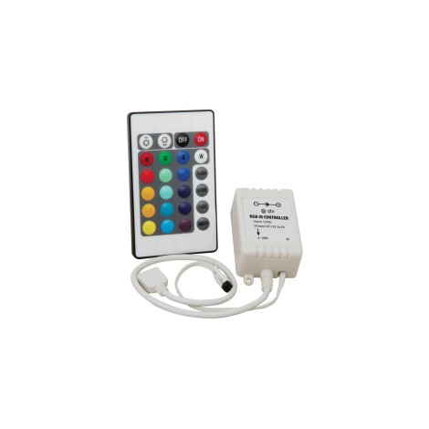 Fluxia LTC22IR RGB LED Tape Controller with 24 Key IR Remote