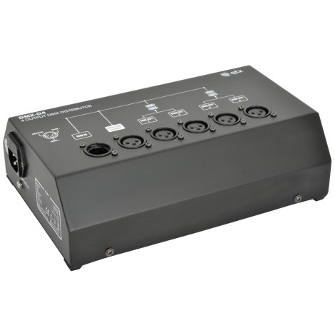 QTX DMX-D4 - 4 WAY DMX BOOSTER/DISTRIBUTOR