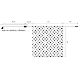 Fluxia NL240-CWC Outdoor LED Net Light with Controller