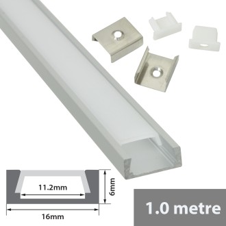 Fluxia AL1-S1606 Aluminium Profiles for LED Tape Installation