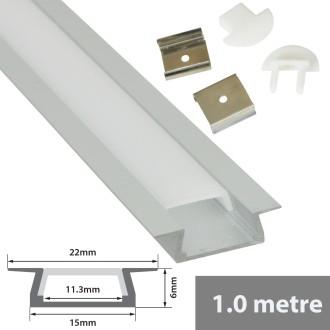 Fluxia AL1-F2206 Aluminium Profiles for LED Tape Installation